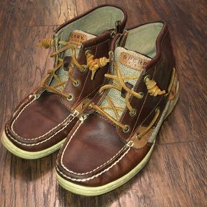 Sperry high top boat shoes